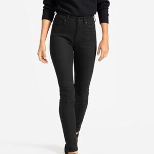 Everlane High Rise Skinny Jeans Black Size 26 Modal Cotton Blend